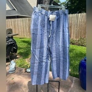 ▶️ Beachlunchlounge ◀️ New
Margot Blue stripe linen beach pants